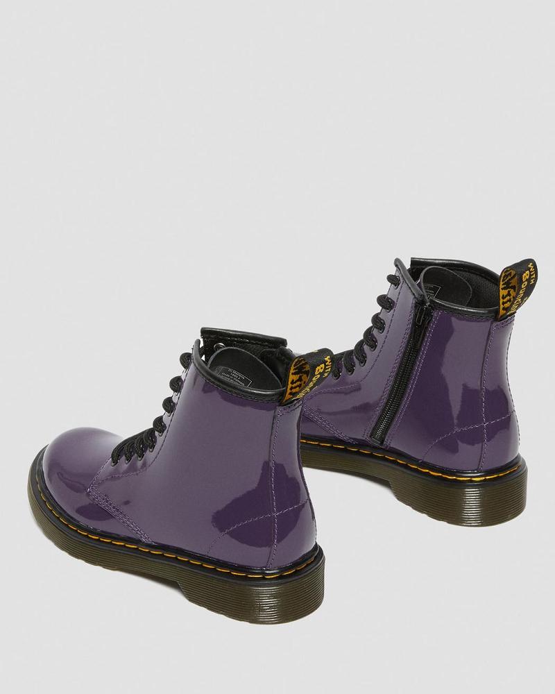 Dr Martens Junior 1460 Lak Leren Veterlaarzen Kinderen Paars | NL 137YXF